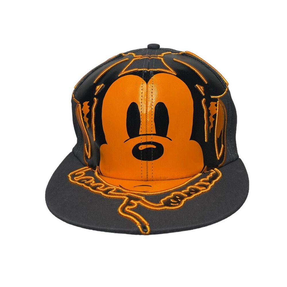 Walt Disney Parks Mickey Mouse DJ Urban Cap Orange Gray MM28 Hip Hop Streetwear